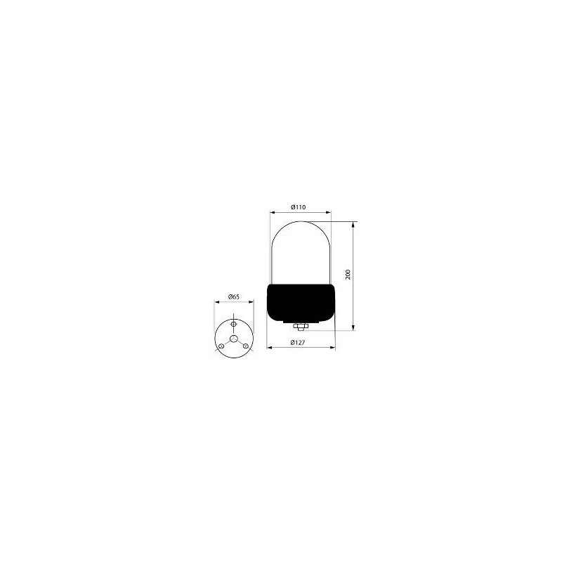 Rotating Beacon orange 12/24 volts H1 diameter 110mm Rotating Beacon orange 12/24 volts H1 diameter 110mm