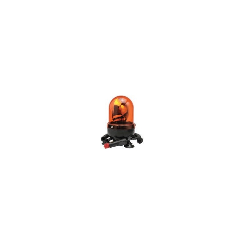 Gyrophares magnétique orange 12/24 volts H1 diamètre 110mm