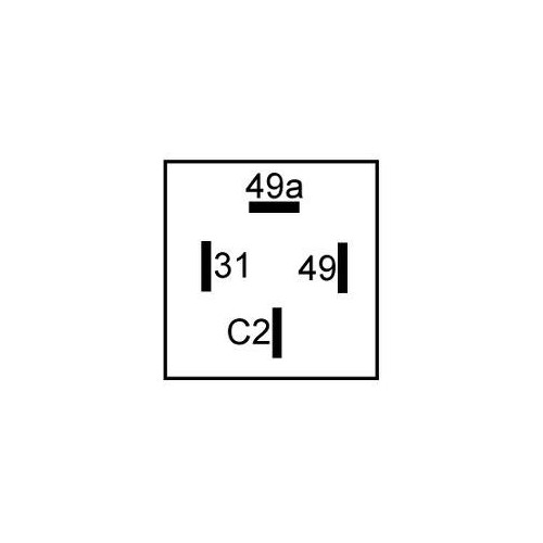Centrale clignotante 12 volts / 4 bornes/W 2+1/6x21
