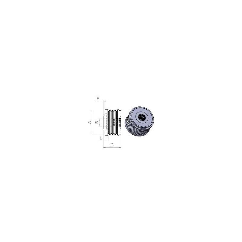 Puleggia per alternatore Bosch 0120000024 / 0121615002 Puleggia per alternatore Bosch 0120000024 / 0121615002