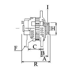 Alternatore sostituisce Delco-Remy 321-654 / 1105476 / 1105475 / 1105474