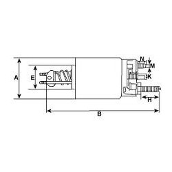 Solénoide pour démarreur Mitsubishi M0T80281 / M0T80281A / M0T80281B Solénoide pour démarreur Mitsubishi M0T80281 / M0T80281A / M0T80281B
