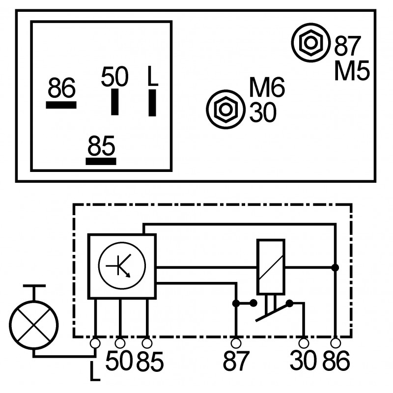 Glow Plug Relay replacing BOSCH 0333402501 / Beru gr059 / Siem 05879900