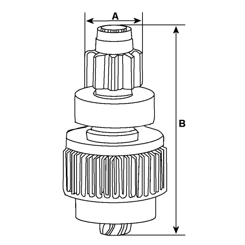 Bendix para arranque Denso128000-7002 / 128000-7010 / 128000-7122