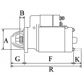 Motorino di avviamento sostituisce Denso 428000-1590 / 428000-1591