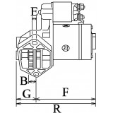 Démarreur remplace 228000-7991 / 228000-7990 John Deere 0.6 kw