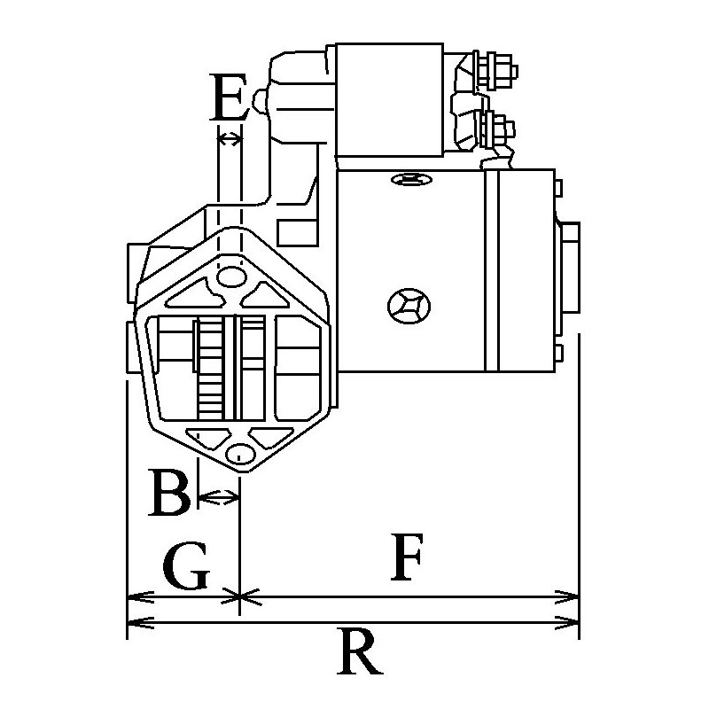 Démarreur remplace 228000-7991 / 228000-7990 John Deere 0.6 kw