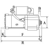 Starter replacing S13-207C / S13-207A / S13-207 Yanmar 2.0 kw