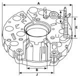 Piastra diodi per l'alternatore Bosch 0120300530 / 0120300531 / 0120300536