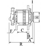 Alternatore sostituisce Hitachi LR160-422B / LR160-422