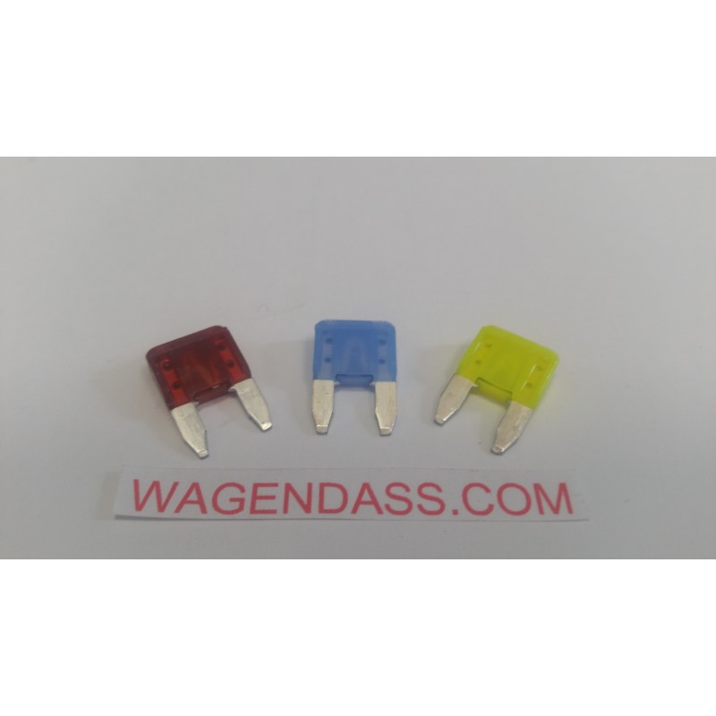 Ensemble de 3 trois mini fuses 7,5A / 15A / 20A