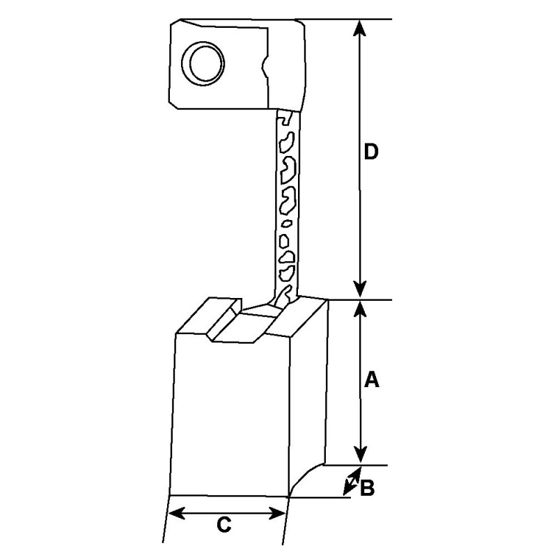 Jeu de balais pour démarreur Bosch 0001363103 / 0001363104 / 0001363105 Jeu de balais pour démarreur Bosch 0001363103 / 0001363104 / 0001363105