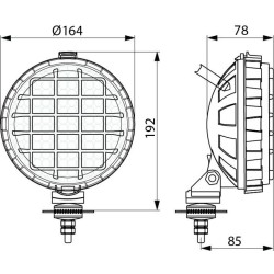 Work Lamp Round 136 mm H3