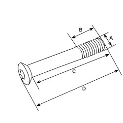 Tornillo para motor de arranque d11e108 / d11e118 / d11e119