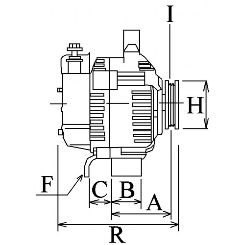 Alternatore sostituisce Denso 966121-9935 / 101211-9410 / 101211-9350 per Toyota