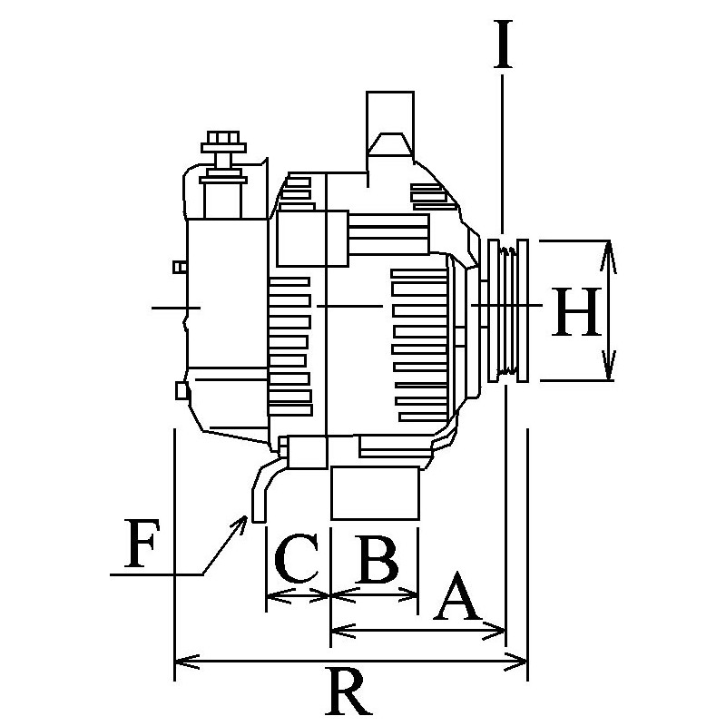 Alternatore sostituisce Denso 966121-9935 / 101211-9410 / 101211-9350 per Toyota