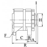 Alternateur remplace TG15C115 / SG15S021 / SG15S016 / A14VI27