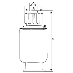 Bendix para arranque Bosch 0001370003 / 0001370004 / 0001371004