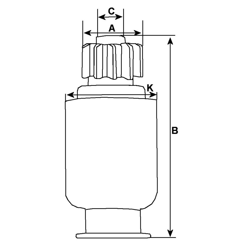 Lanceur pour démarreur Bosch 0001370003 / 0001370004 / 0001371004