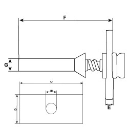 Contacto mobile para motor de arranque Delco remy PG200, -250 / SD210, -260