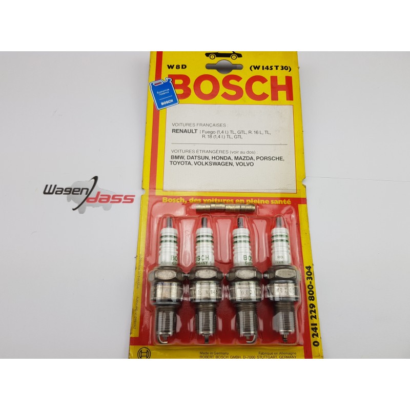 Jeu de 4 bougie d'allumage Bosch W8D / W145T30