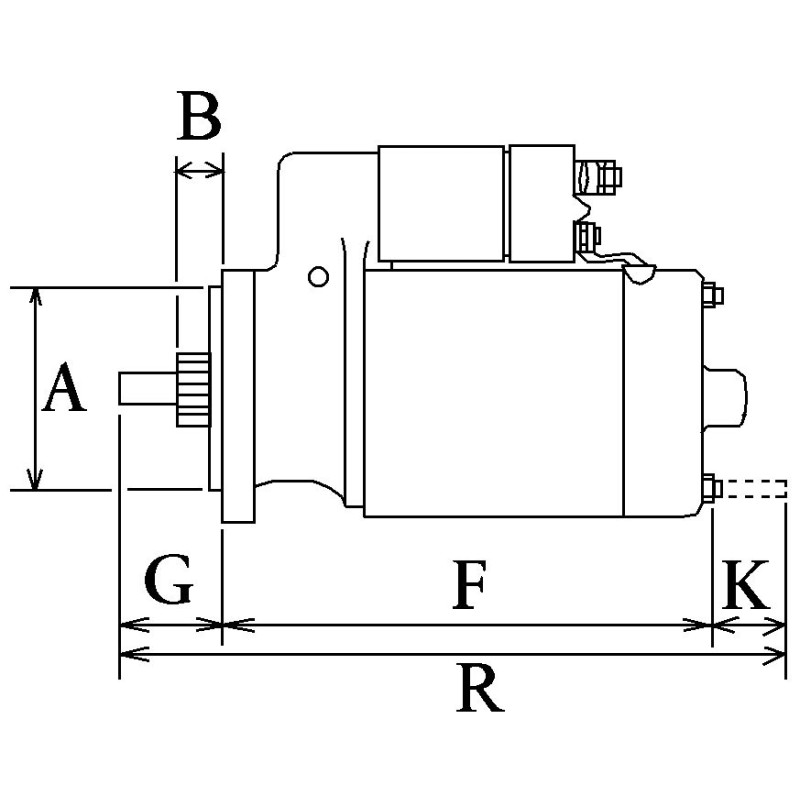 Motorino di avviamento sostituisce 0001107003 / 0001107004 / 02A911023D per GOLF II / PASSAT / TOLEDO I