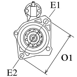 Motor de arranque sustituye Hitachi S14-102 / Yanmar 129940-77010