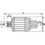 Armature for Starter-Generator LUCAS 22715K / 22742E / 22742K / 22747A