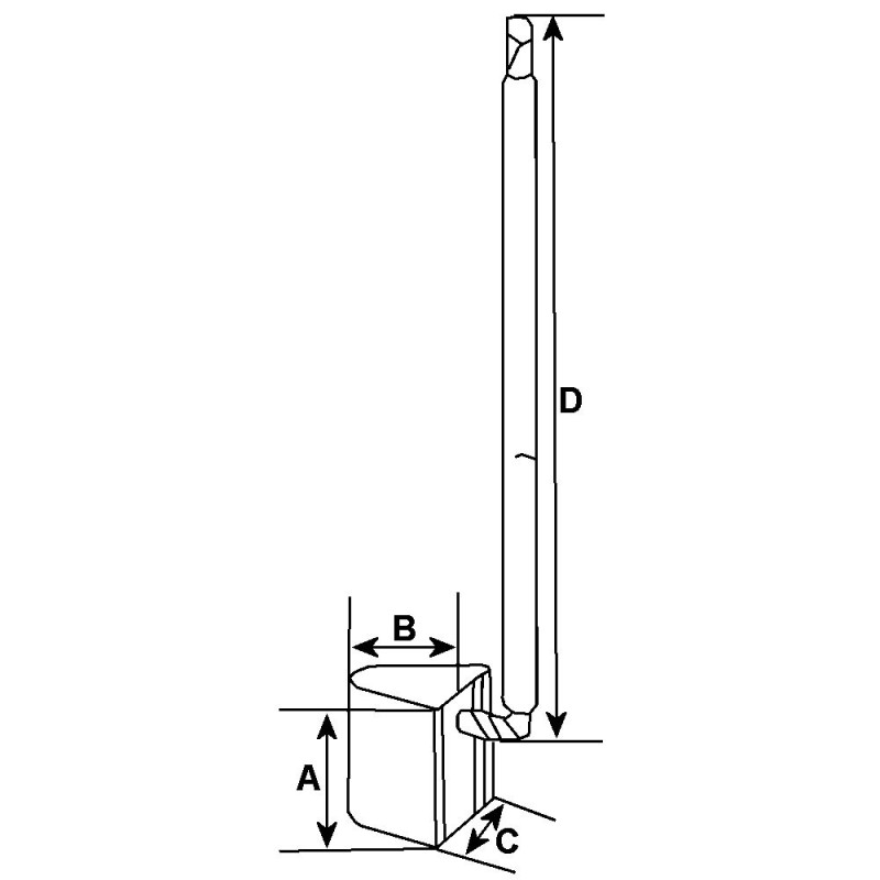 Jeu de balais / charbons pour démarreur Valéo D6G1 / D6G2 / d6g3 / D6G5 Jeu de balais / charbons pour démarreur Valéo D6G1 / D6G2 / d6g3 / D6G5