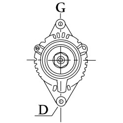 Alternateur remplace valéo TG8S025 / TG8S017 / A11VI88 / 2542897