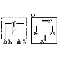 Mini relais 12 V - 40 A sustituye NISSAN 01505634-0 / 01506377-0