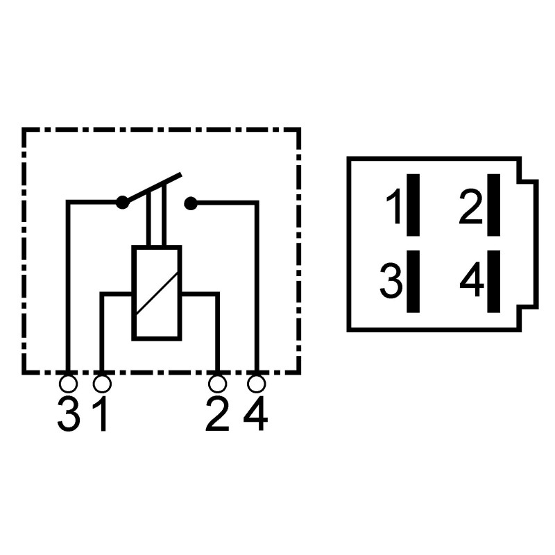 Mini relais 12 V - 30 A