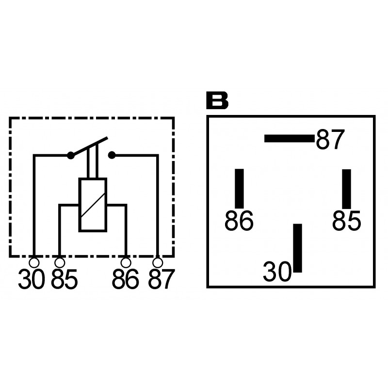 Mini relè 12 V - 70 A sostituisce 4ra003437-047 / 4ra003437-041