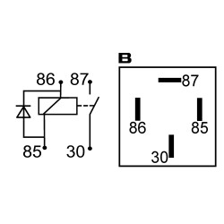 Mini relais à diodos 24 Volts 20 Ampères