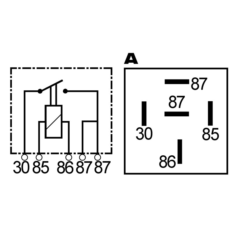 Relè 24 V / 22 A con doppia uscita
