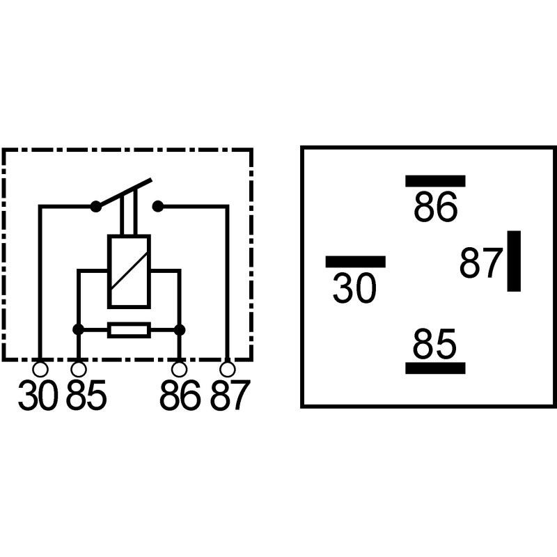 Mini relè 24 Volts - 70 Amp sostituisce SCANIA 285500 / 303535 / Bosch 0986332080