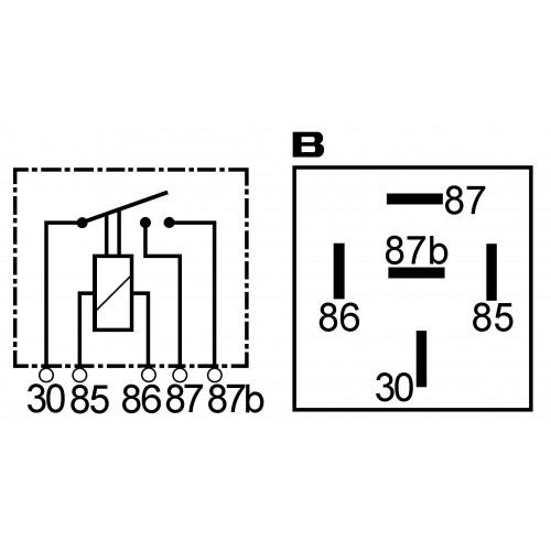 Relè Voltaggio 12, Amp. 2x15, Terminali 5