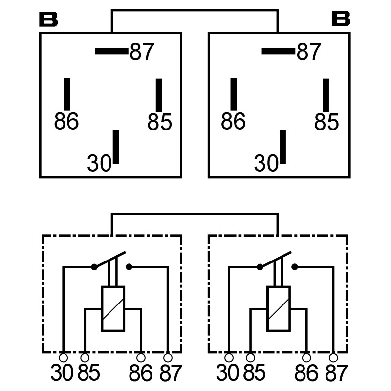 Double relais  12 Volts 2 x 4 Amp