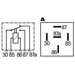 Relais deux contacts 12 Volts - 15/40 Amp