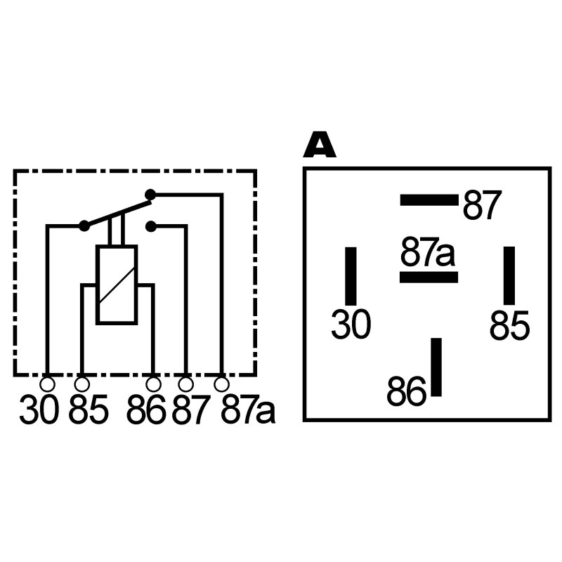 Relais 12 Volts - 15/40 Amp ersetzt DEUTZ-FAHR 01163922 und BOSCH 0986AH0625