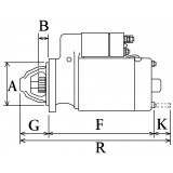 Motorino di avviamento sostituisce Case 307822R92 / 317941R92 / 627589C91