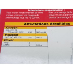 Juego de 2 bujías de precuñantamiento para AX / 106 / Rover myro