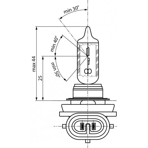 Autolampe H11/ 24Volts / 70 Watts