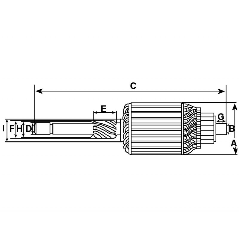 Armature for Starter-Generator LUCAS C40T / 22700 / 22755 / 22755A