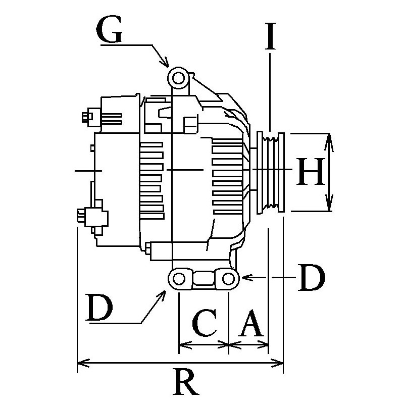 Alternator replacing VALEO 2612380B / tg12c059 / TG12C061 