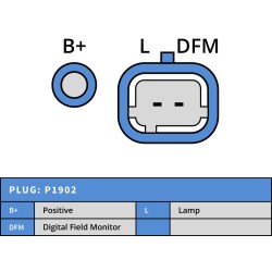 Alternatore sostituisce Renault 8200674760 / 8200810614 / Valeo TG9B046 / TG9B052
