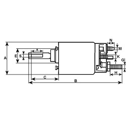 Solenoide para motor de arranque BOSCH 0001109306 / 0001109307 / 0001109321 / 0001109322