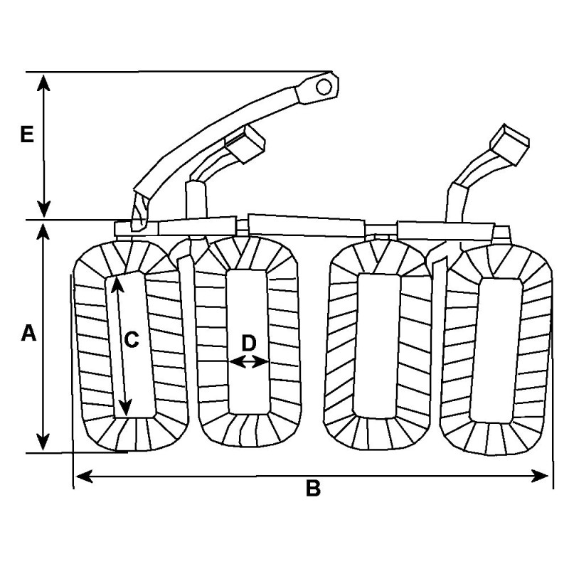  Field Coil replacing BOSCH 2004114297 / 2004114060 / 2004114137 / 2004114291 / ISKRA 16.905.386