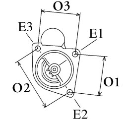 Motor de arranque  sustituye Mitsubishi M2T88271 / M2T87971 / M2T87072ZT