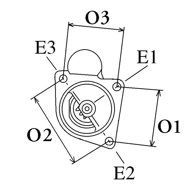 Motor de arranque  sustituye Mitsubishi M2T88271 / M2T87971 / M2T87072ZT